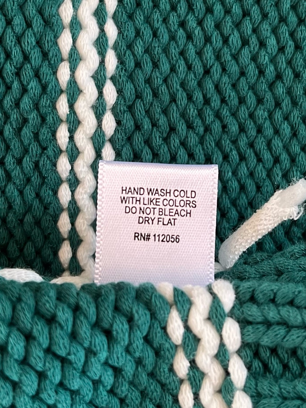 Women’s Zenana Green/White Striped Mock neck Sweater Size Small chunky knit - Picture 13 of 16